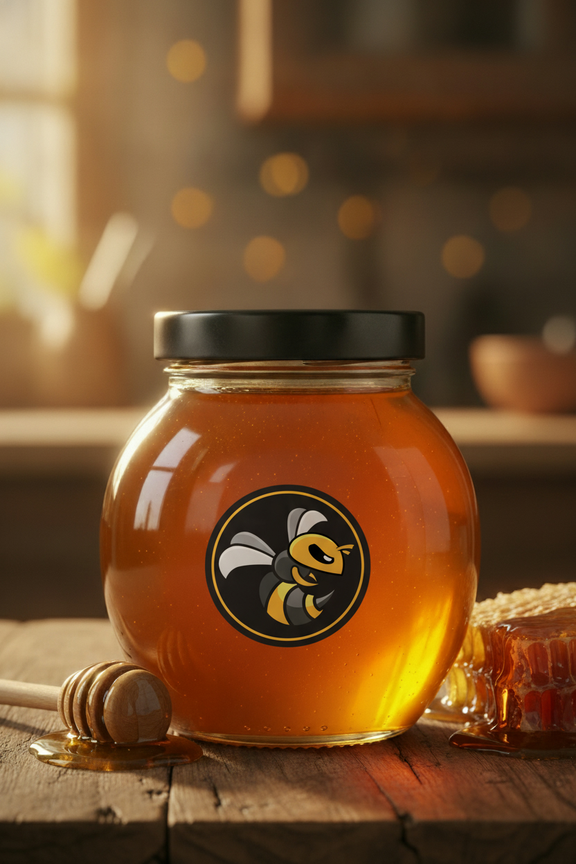 Jar of Wildflower Raw honey