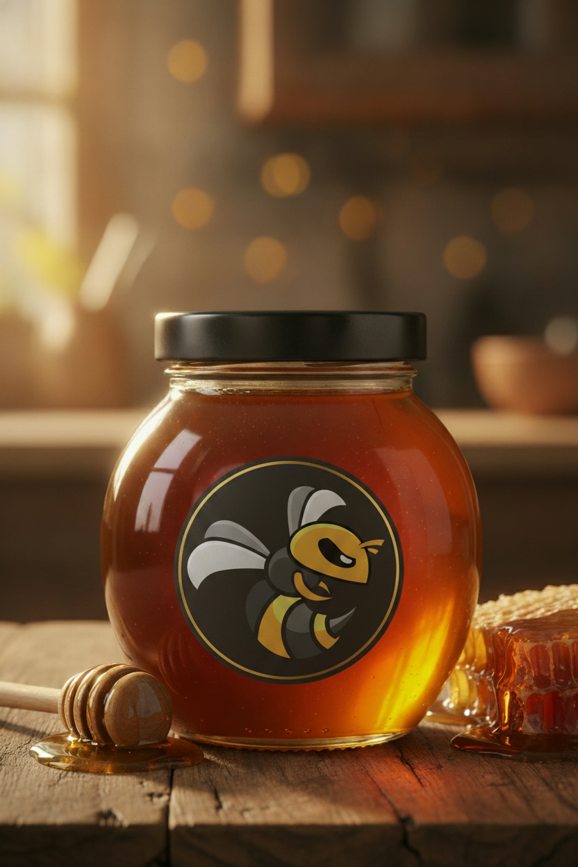 Jar of Wild Forest dark honey